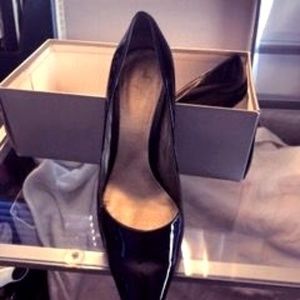 CALVIN KLEIN BLACK PATENT SHOES